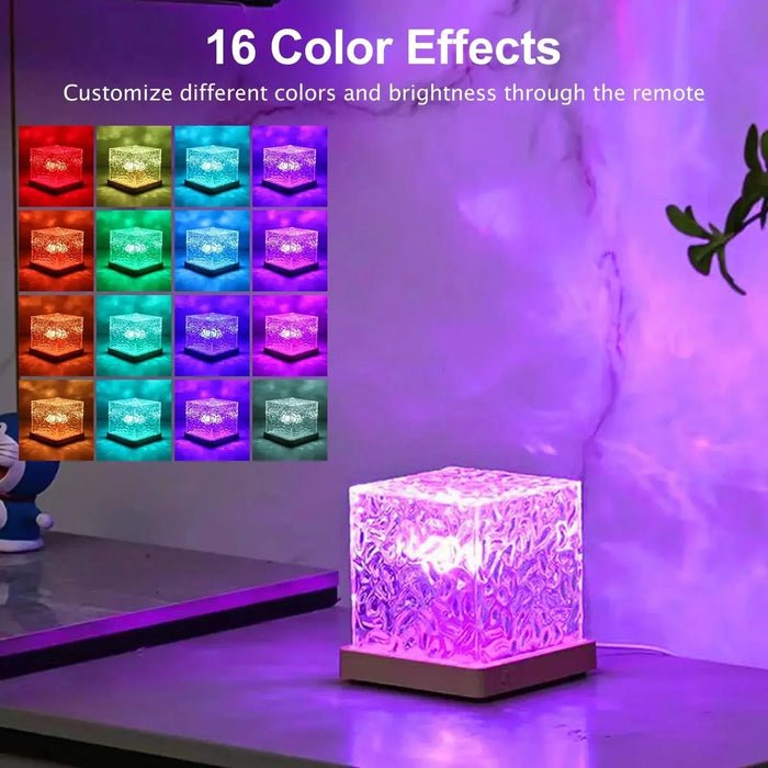 16-Color Night Light Projector – Water Ripple / Aurora